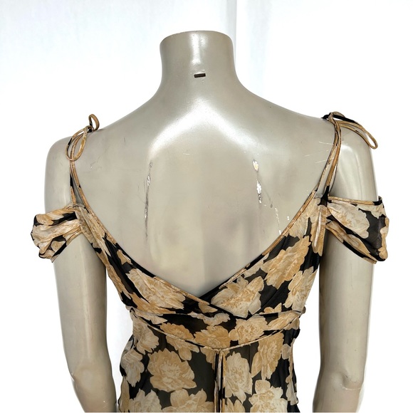 VINTAGE Floral Chiffon Top - Picture 9 of 10